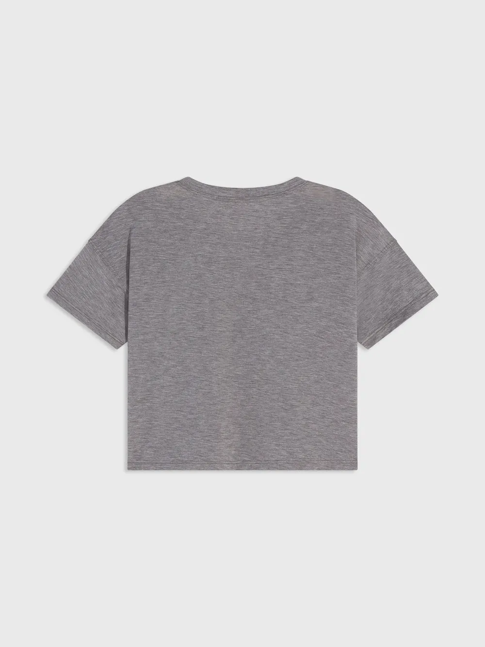 BARRY'S HEATHER GREY ROSE CROP TEE