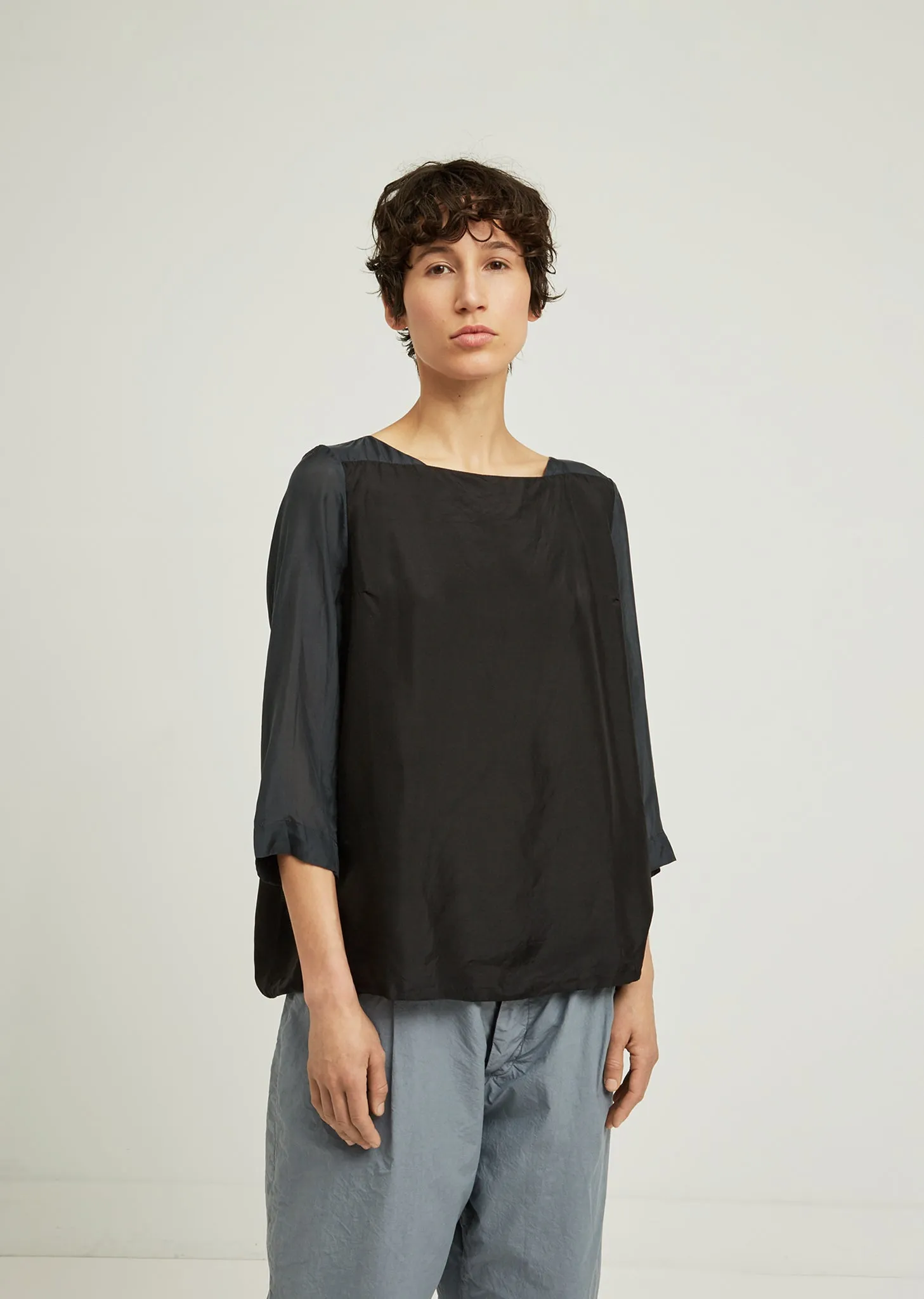 Bi–Color Silk Top