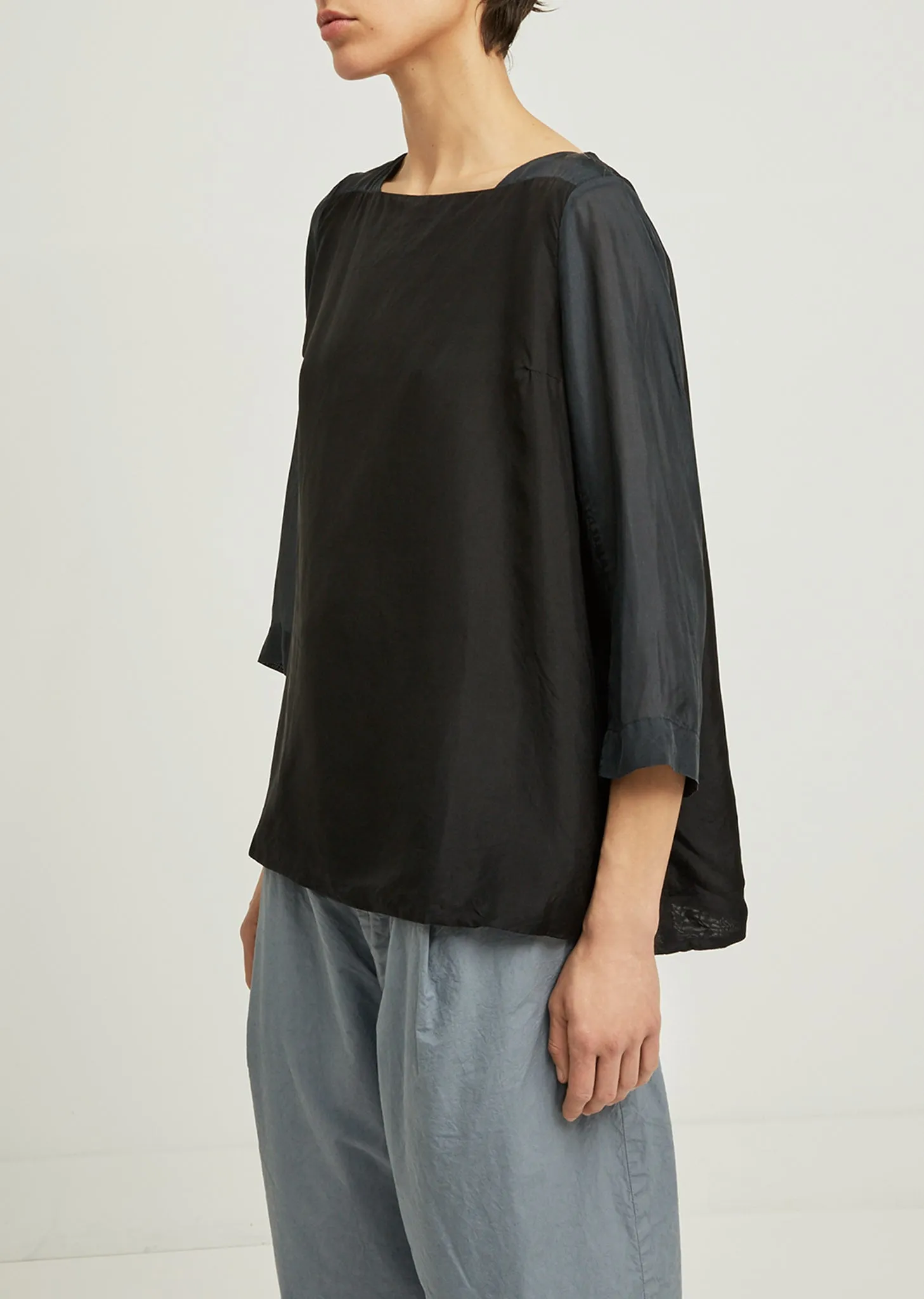 Bi–Color Silk Top