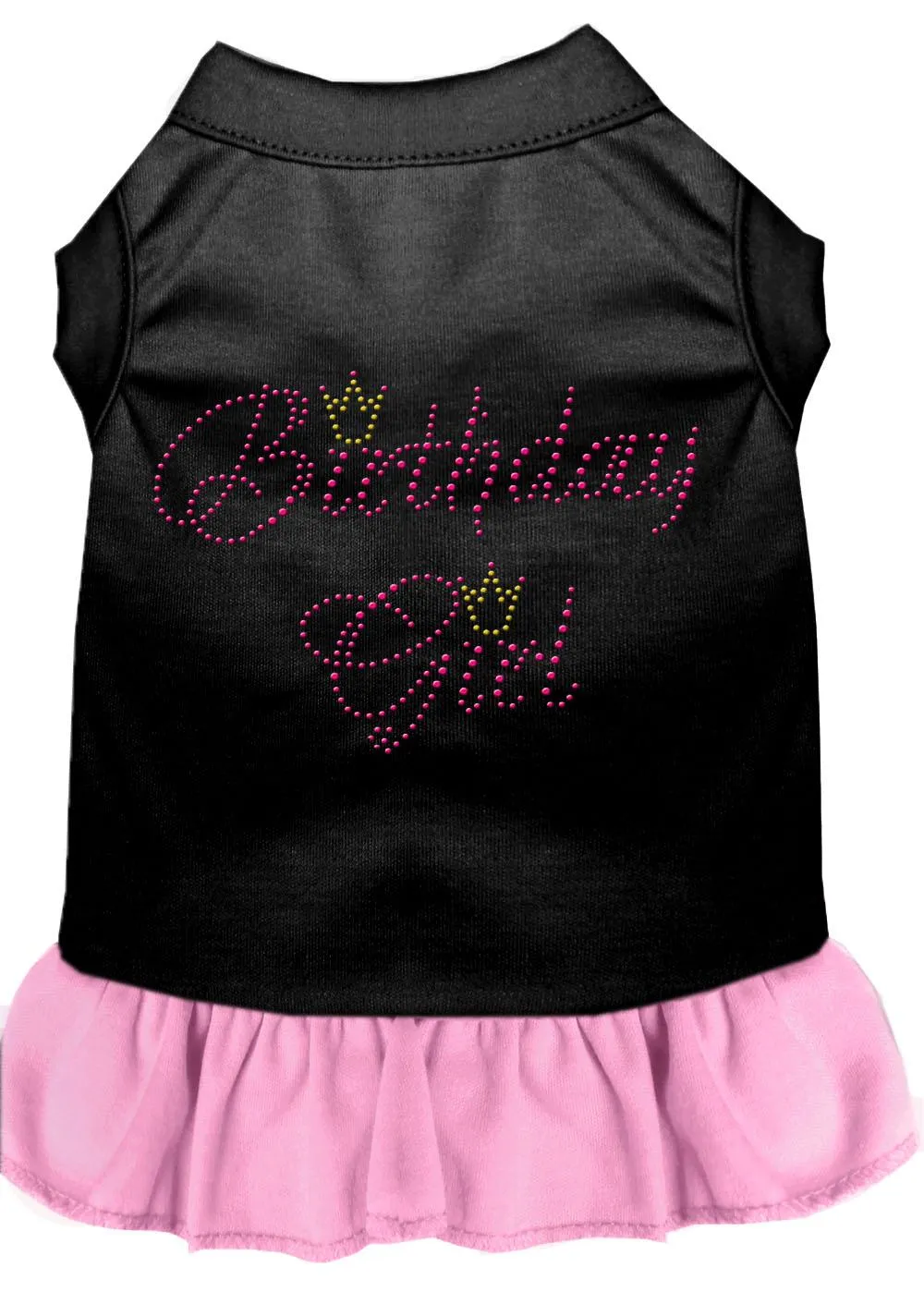 Birthday Girl Rhinestone Dresses Black With Light Pink Med (12)