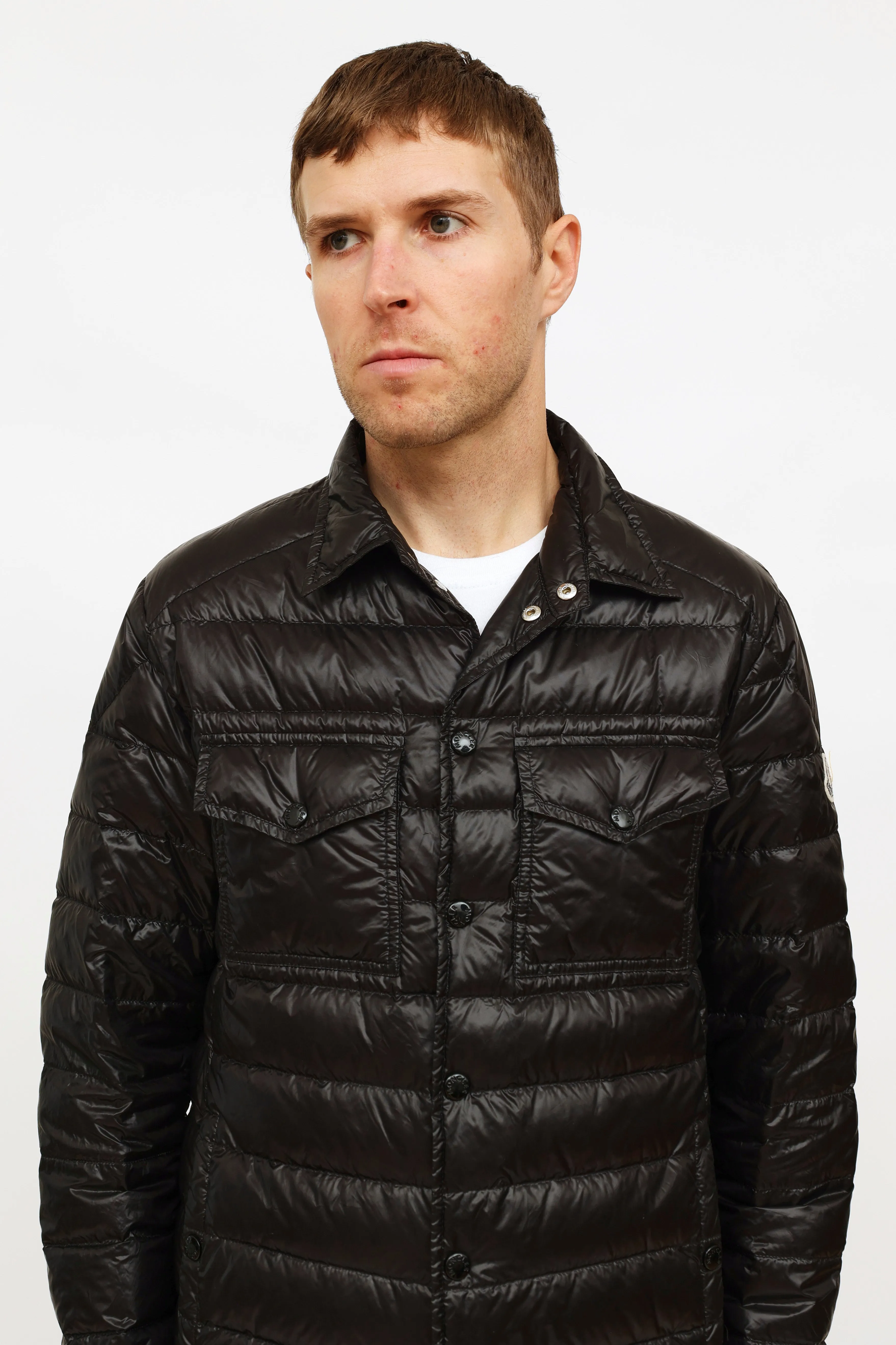 Black Down Nylon Quilted Gregoire Puffer Jacket