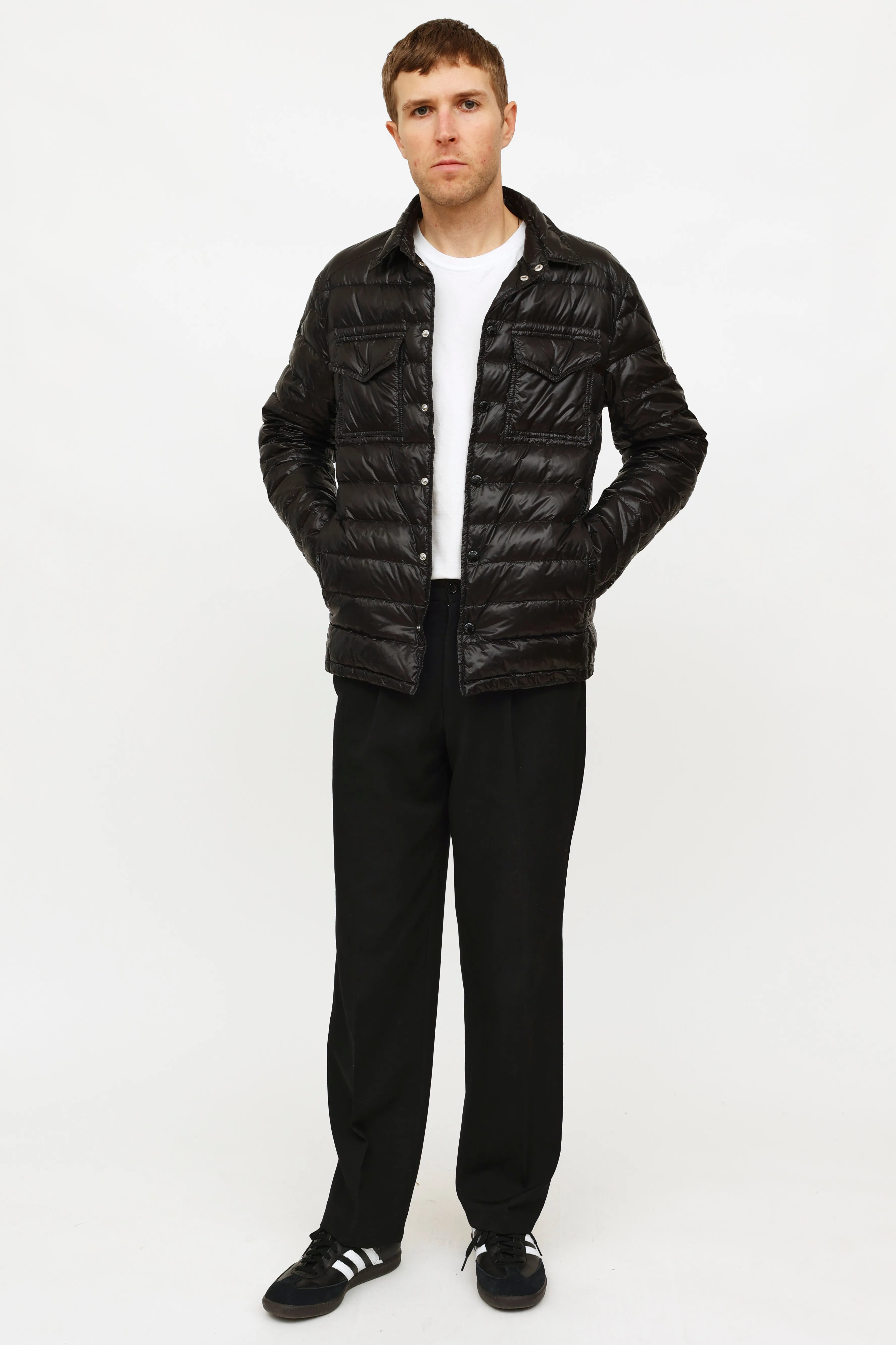 Black Down Nylon Quilted Gregoire Puffer Jacket