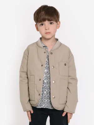 Bonpoint Boys Duran Cotton Jacket in Beige