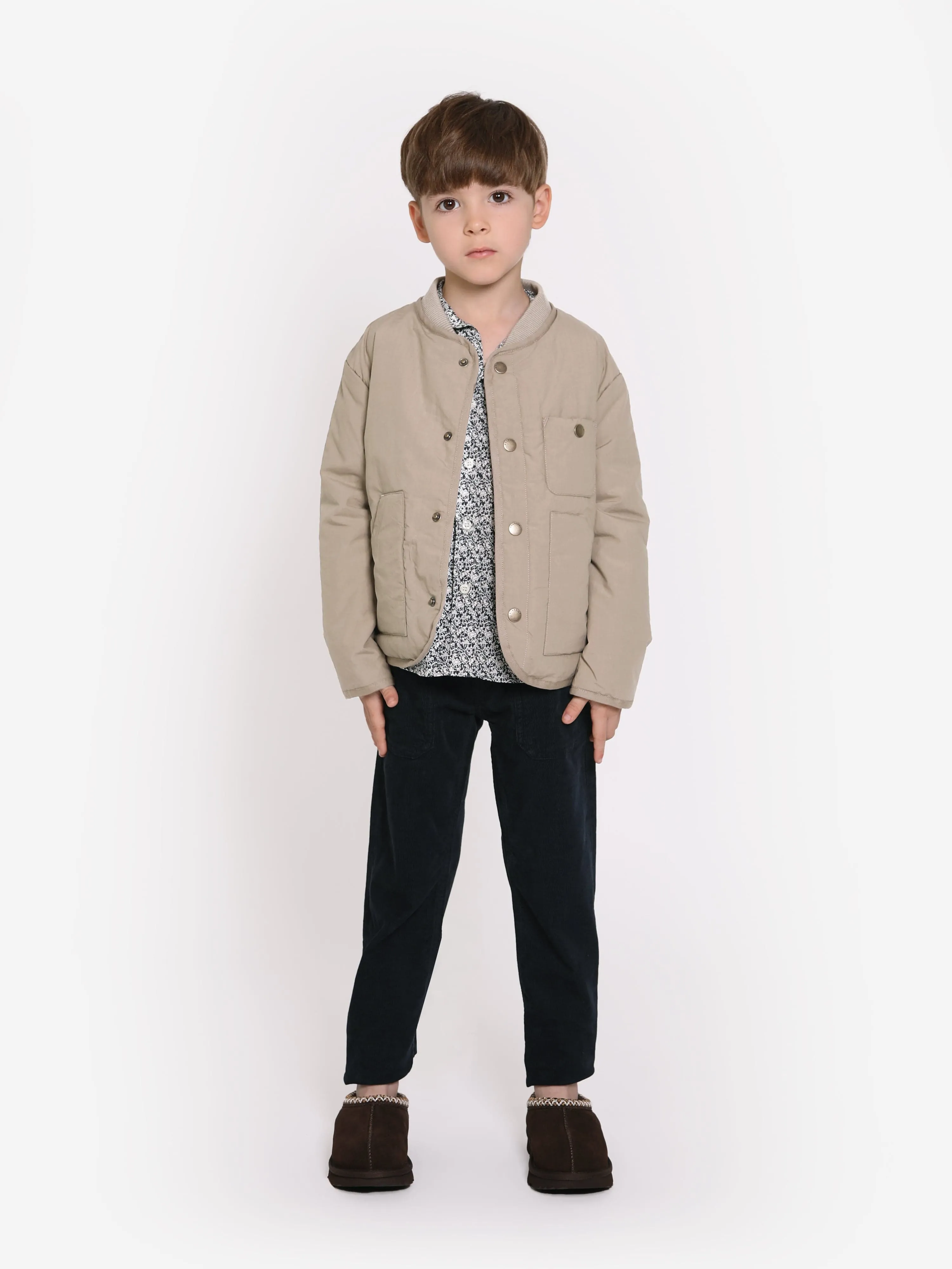 Bonpoint Boys Duran Cotton Jacket in Beige