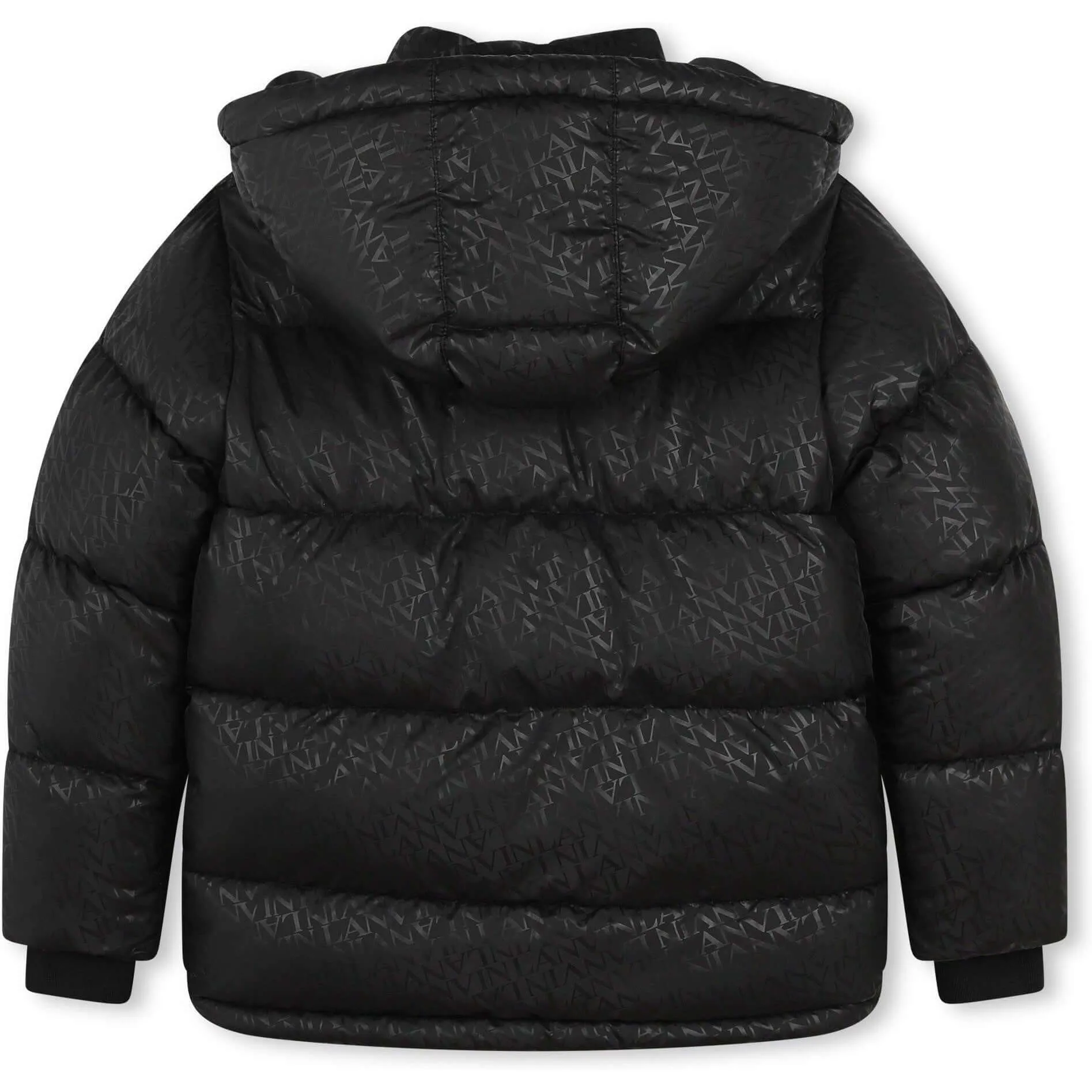 Boys Black Curb Detail Puffer Coat