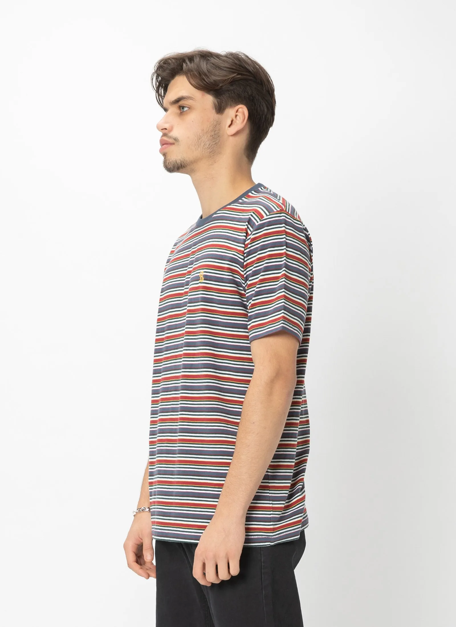 B.Schooled Tee Navy Stripe