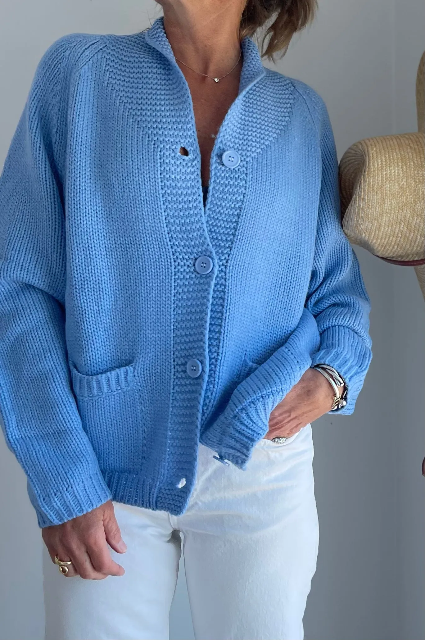 Chunky Vintage ♥️ Beach Sweater in Blue