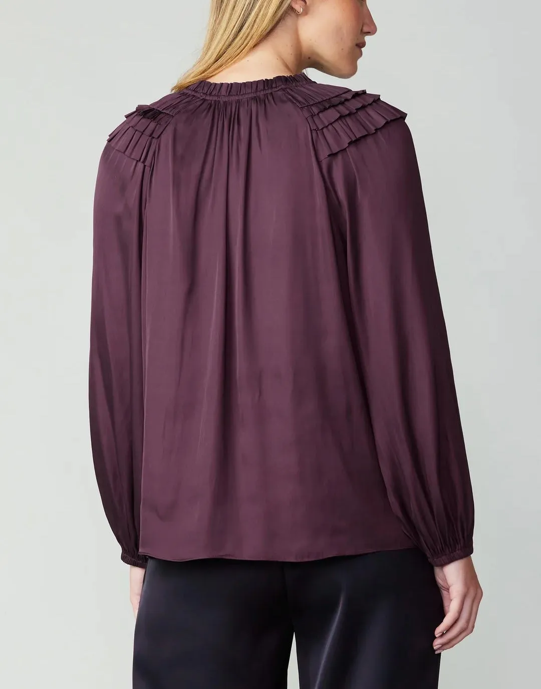 Current Air Smocked Shoulder Blouse