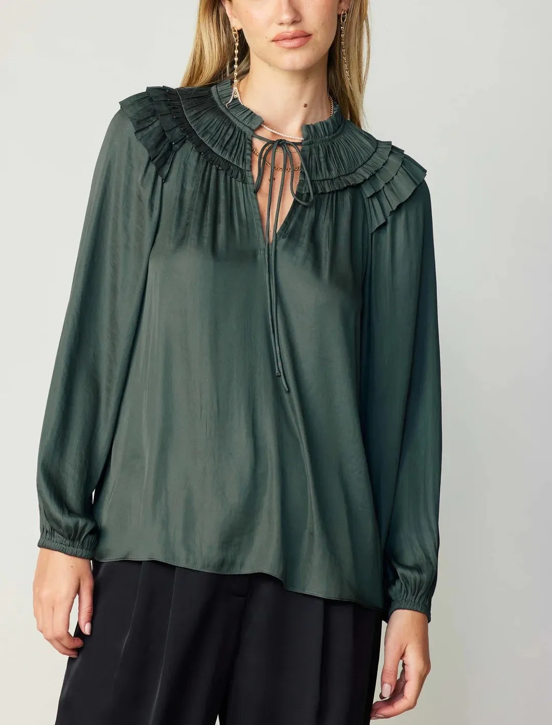 Current Air Smocked Shoulder Blouse