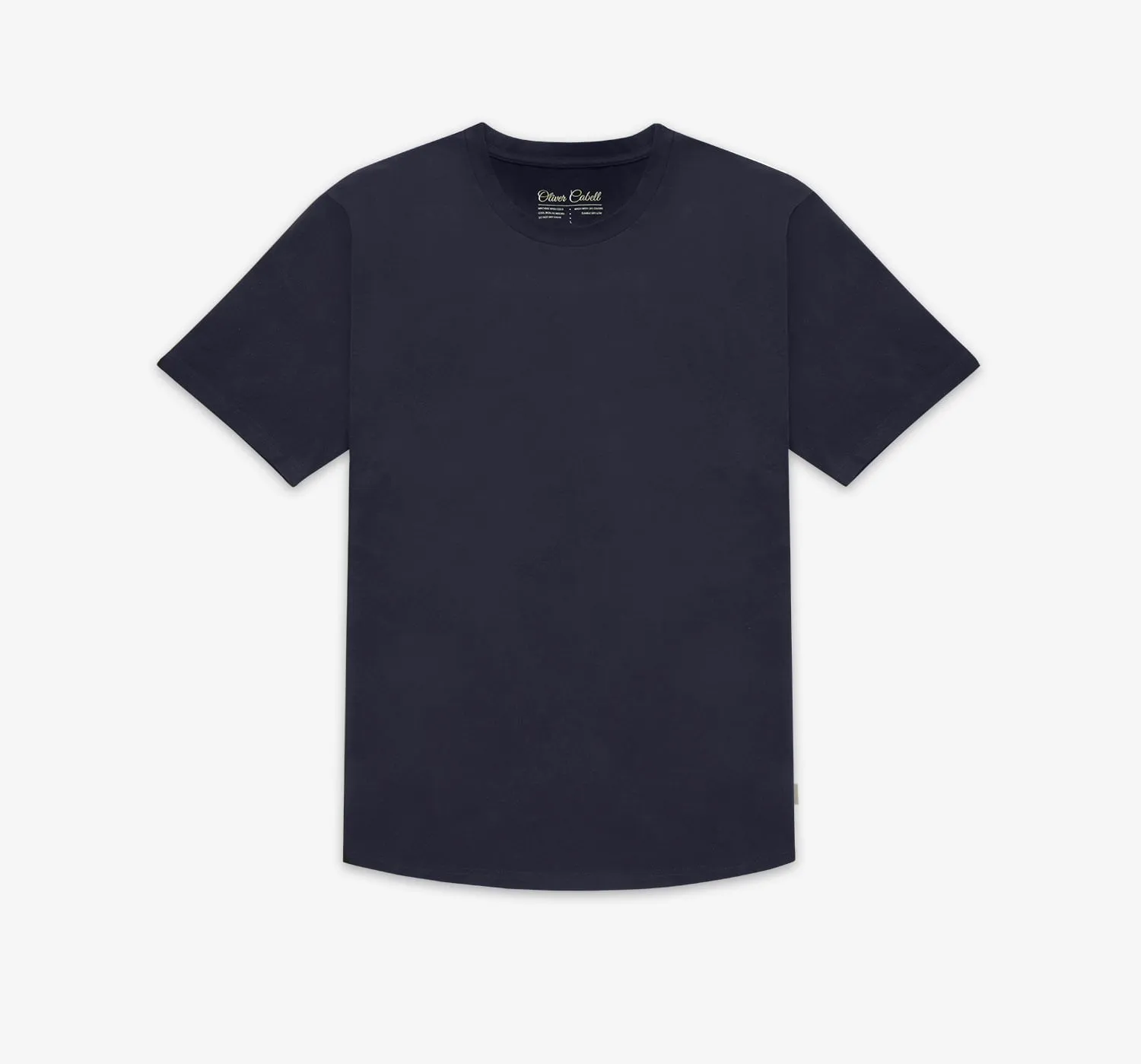 Curved Hem Tee | Navy