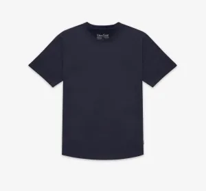 Curved Hem Tee | Navy