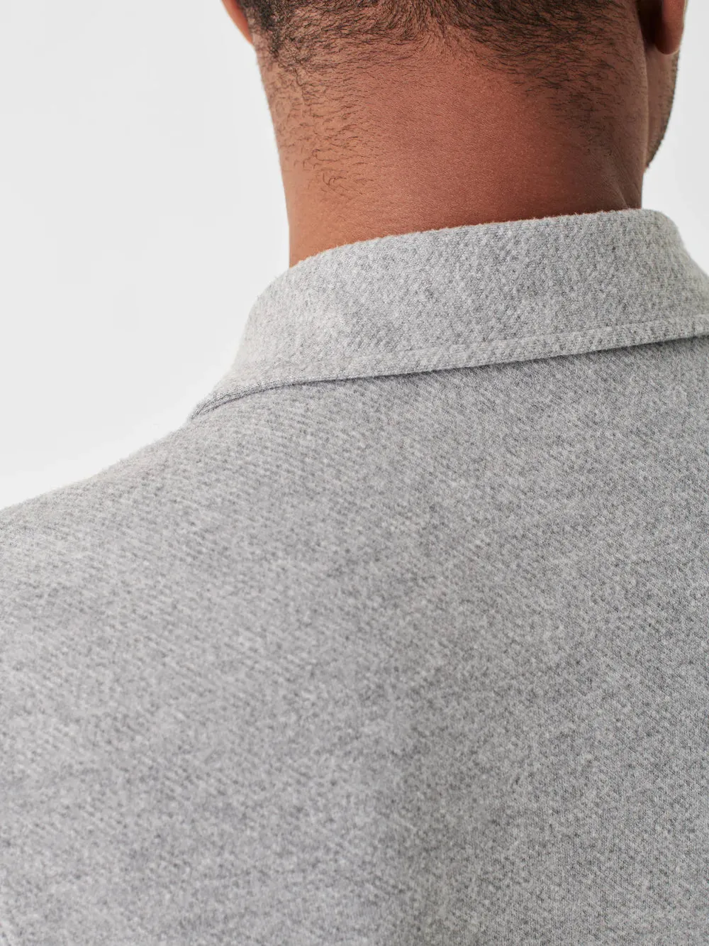 Faherty Legend Sweater Shirt in Fossil Grey Twill