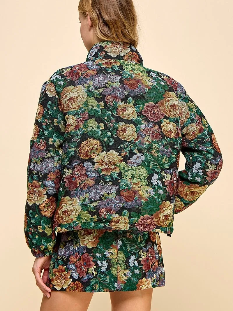 Feeling Floral Zip Up Jacket