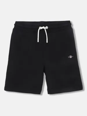 Gant Boys Black Solid Mid-rise Regular Fit Regular Shorts