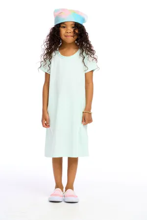 Girls Cotton Jersey Short Sleeve Shirt Dress