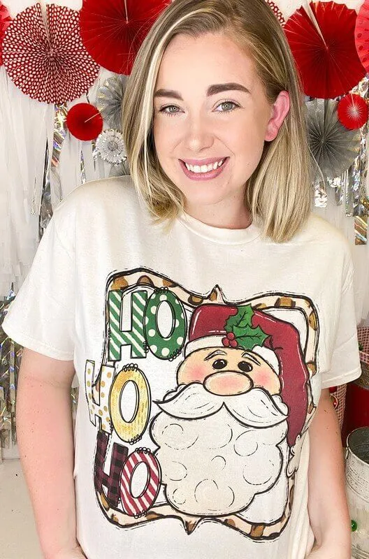 Ho Ho Ho Whimsical Santa T-Shirt