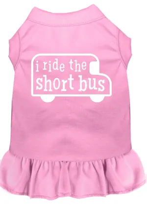 I Ride The Short Bus Screen Print Dress Light Pink Xl (16)