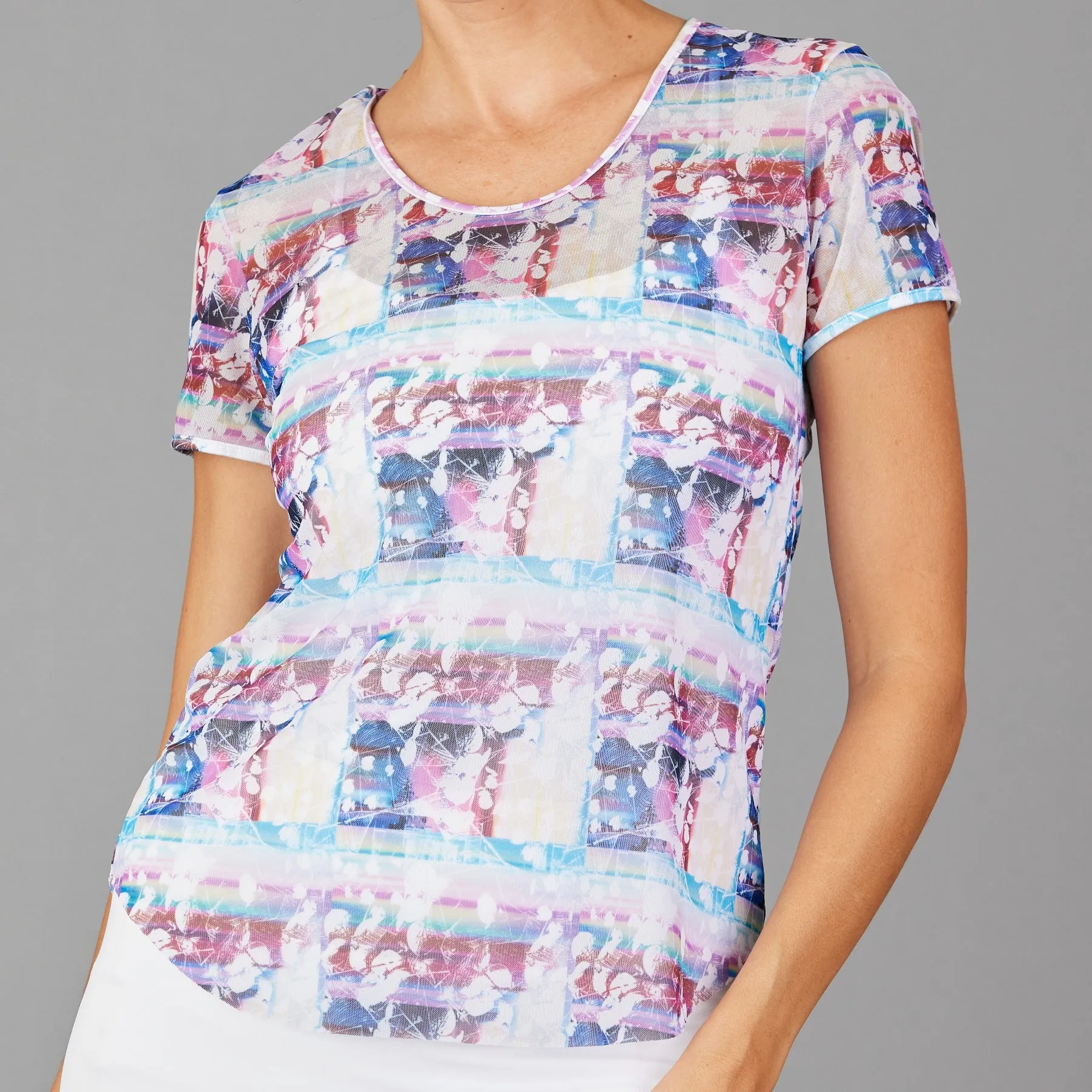 Juliette Mesh Layering Tee (print)