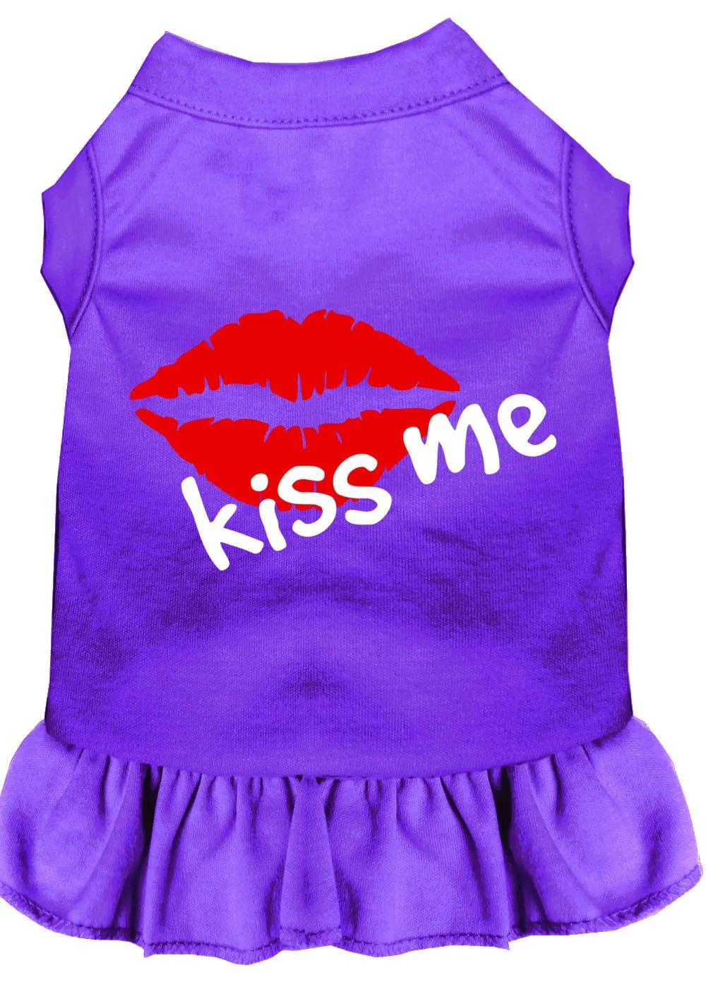 Kiss Me Screen Print Dress Purple Xs (8)