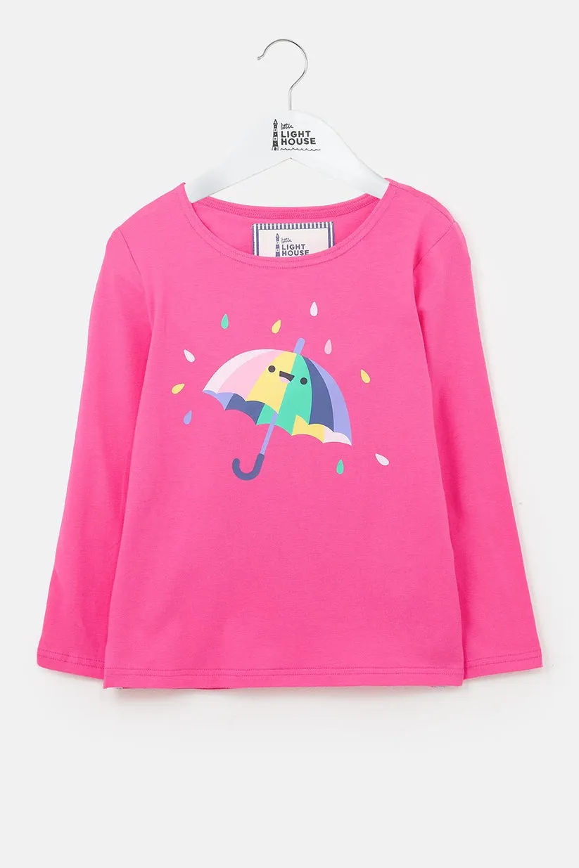 Lighthouse Kids Causeway Long Sleeve Top Umbrella Print