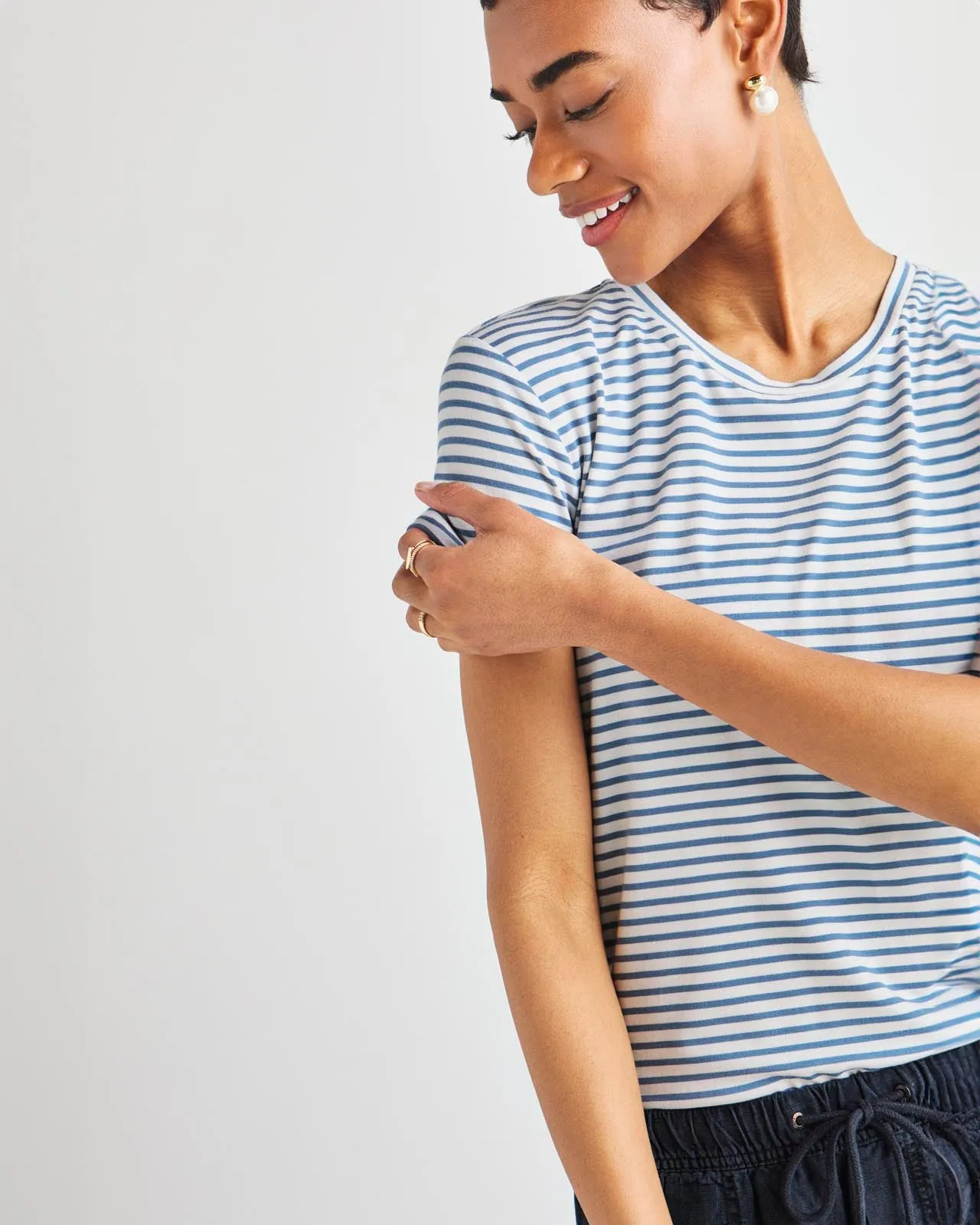 Lulu Stripe Crew Neck Tee