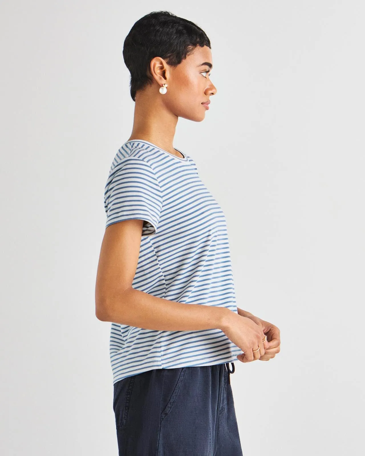 Lulu Stripe Crew Neck Tee