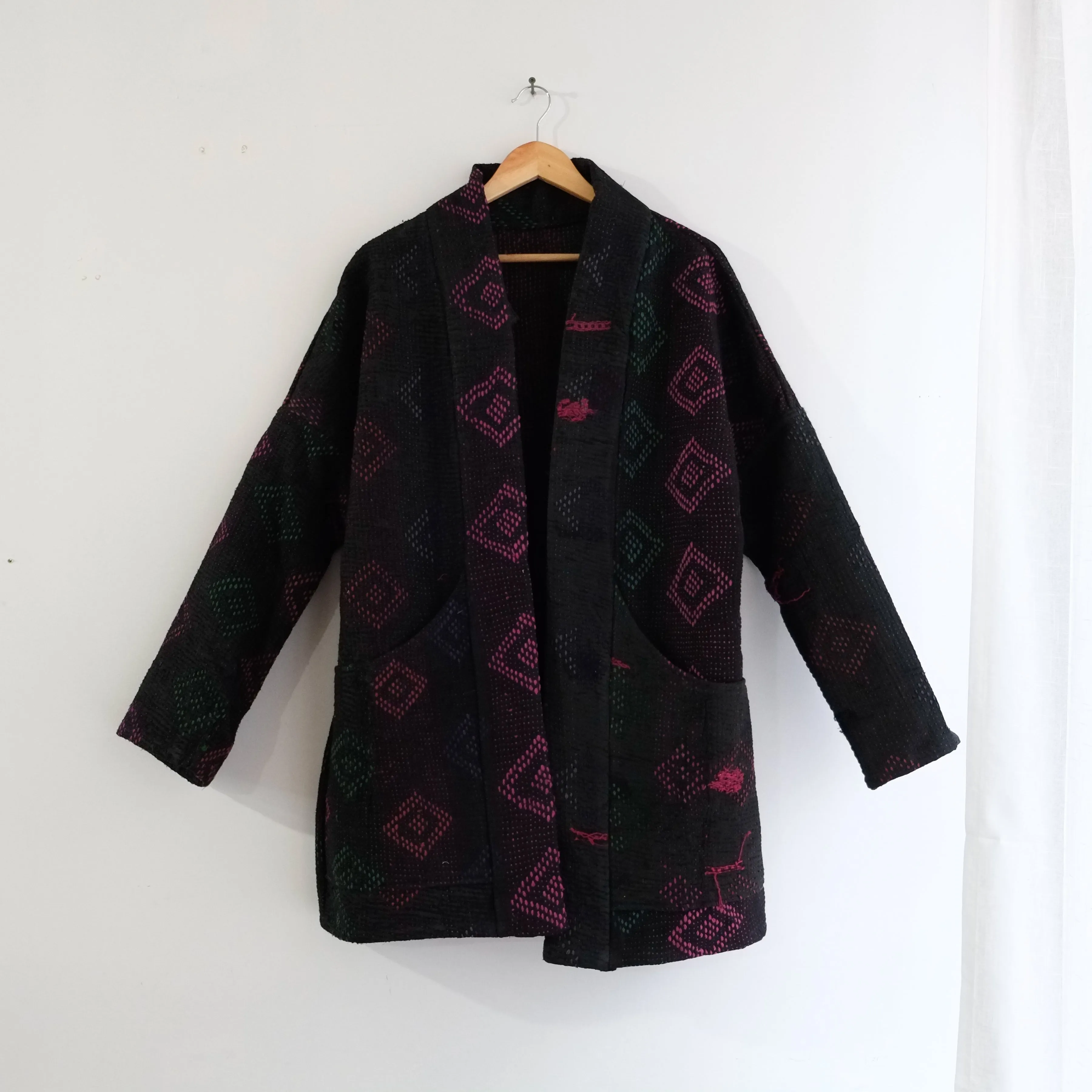 M Black with Colorful Diamonds Anoushka Jacket LL081