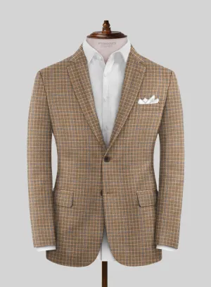 Noble Carmen Check Wool Silk Linen Jacket