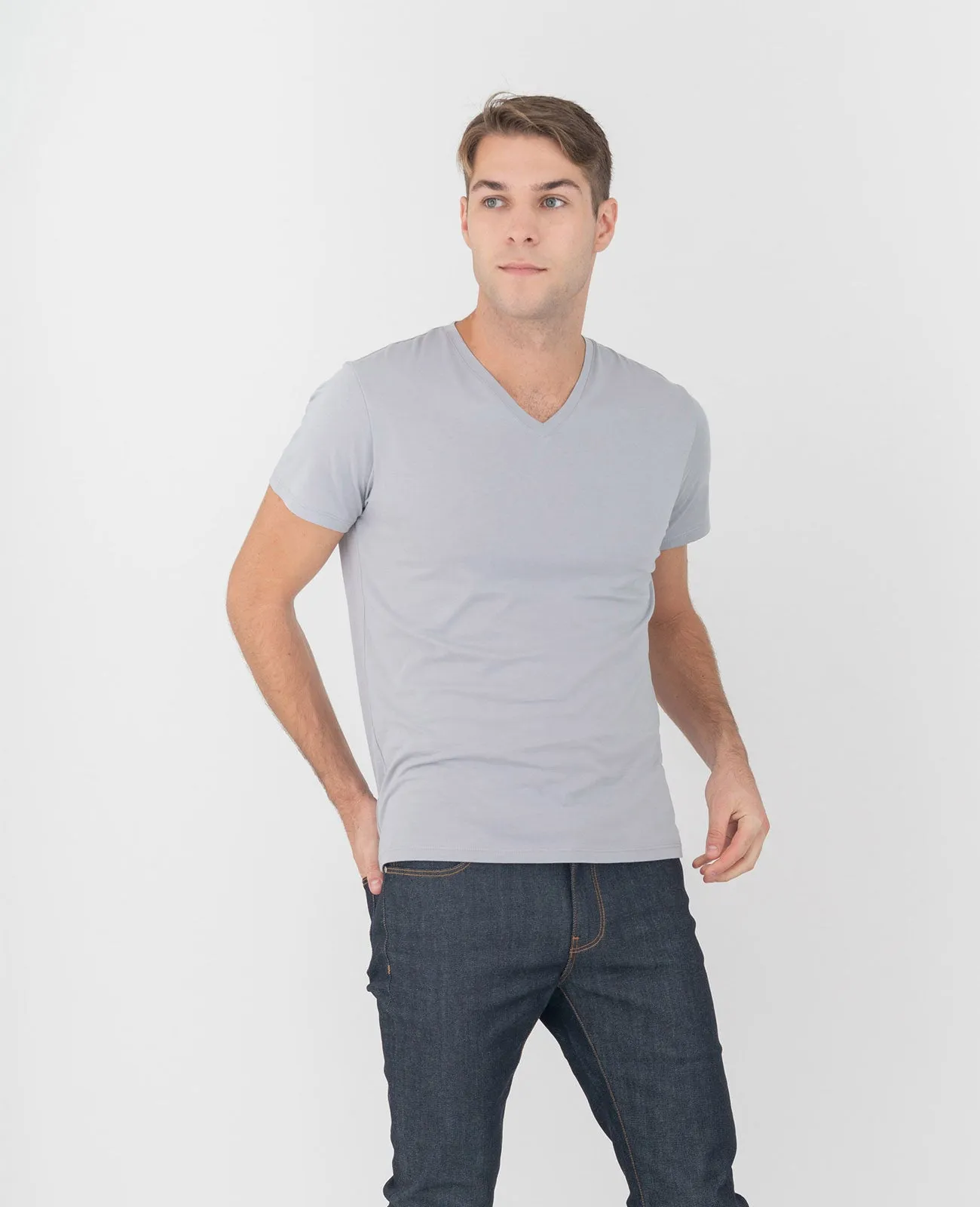 Organic Pima Cotton V-Neck Tee