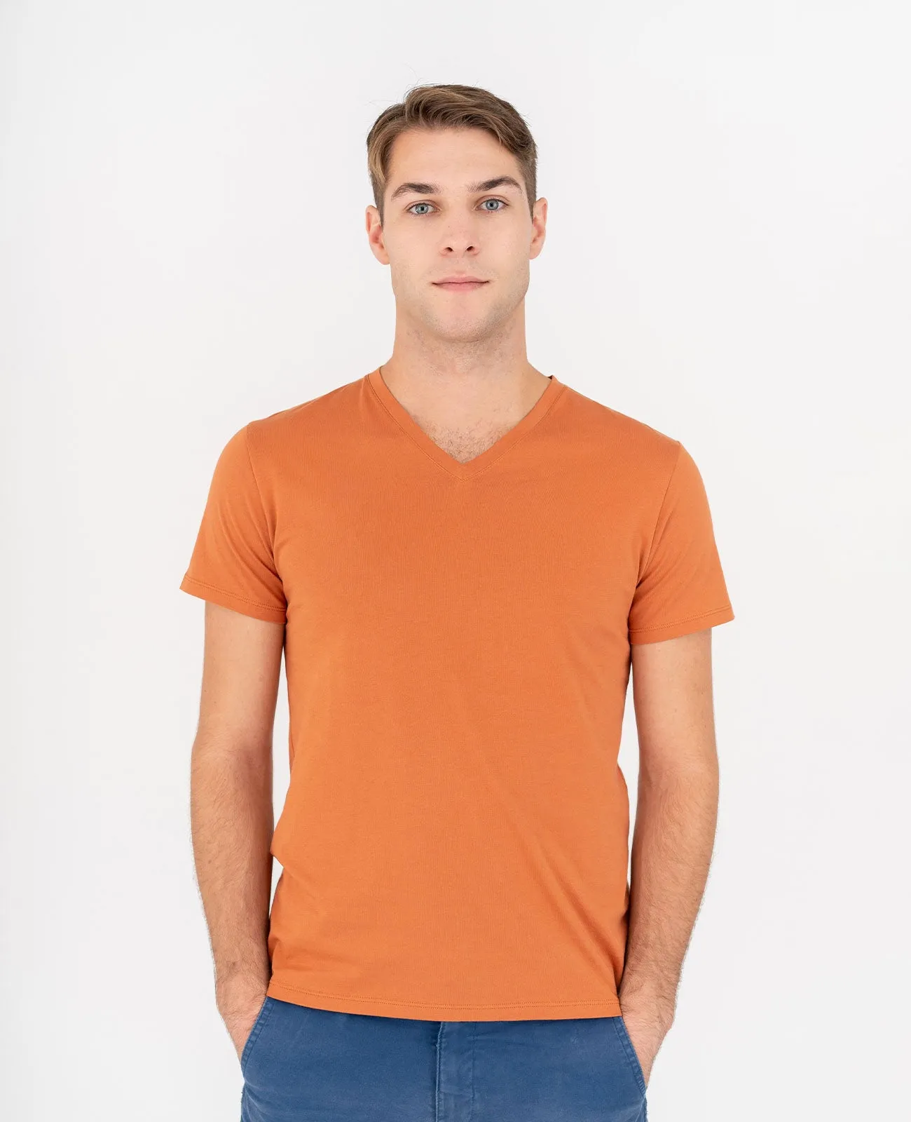 Organic Pima Cotton V-Neck Tee