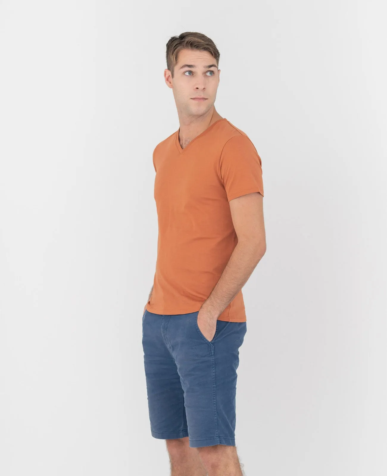 Organic Pima Cotton V-Neck Tee