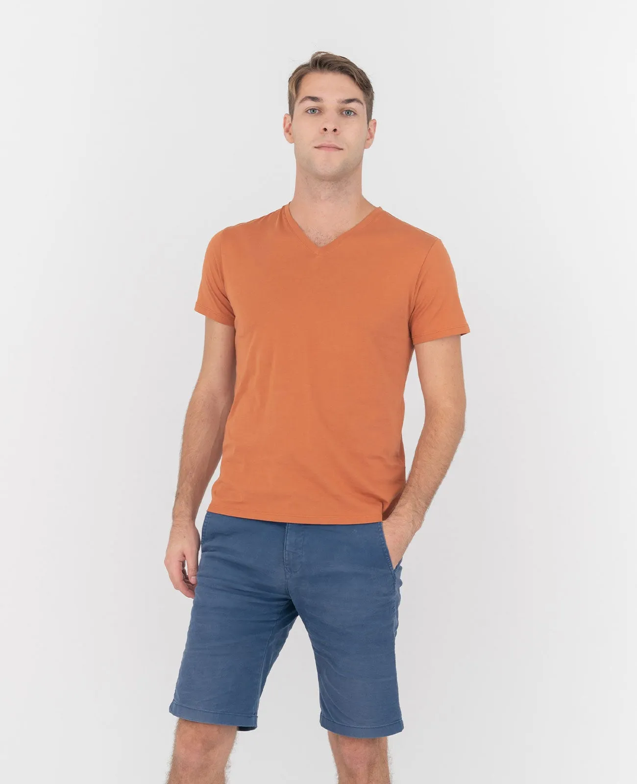 Organic Pima Cotton V-Neck Tee