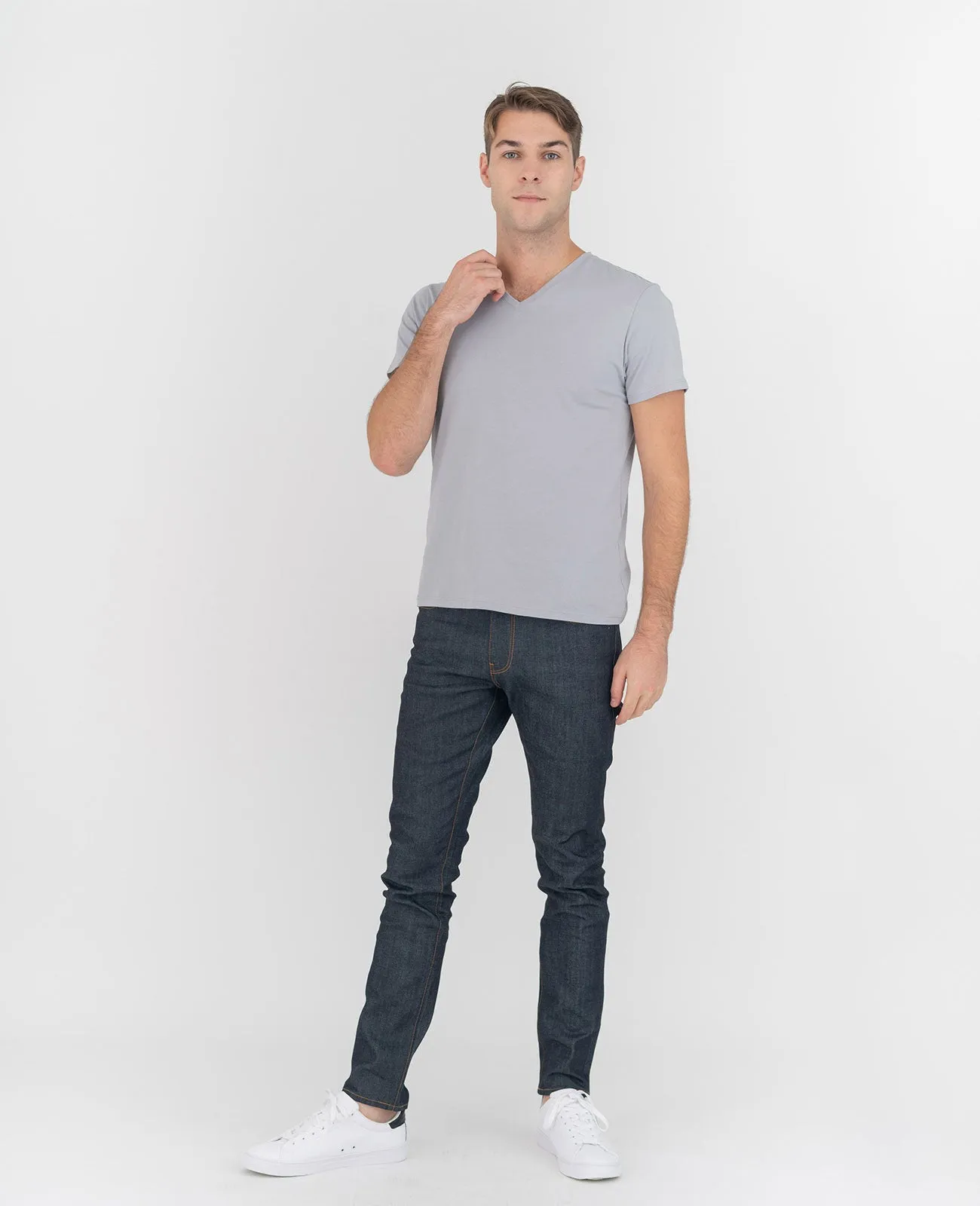 Organic Pima Cotton V-Neck Tee