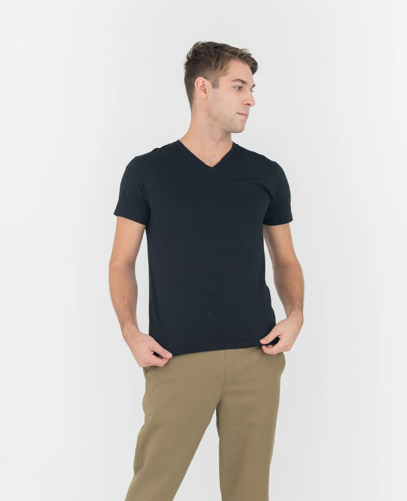 Organic Pima Cotton V-Neck Tee