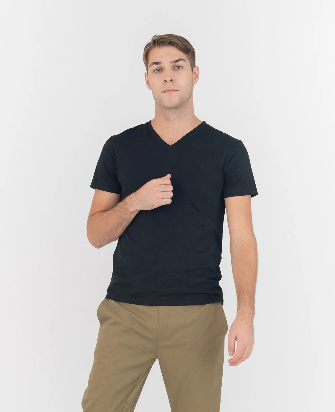 Organic Pima Cotton V-Neck Tee