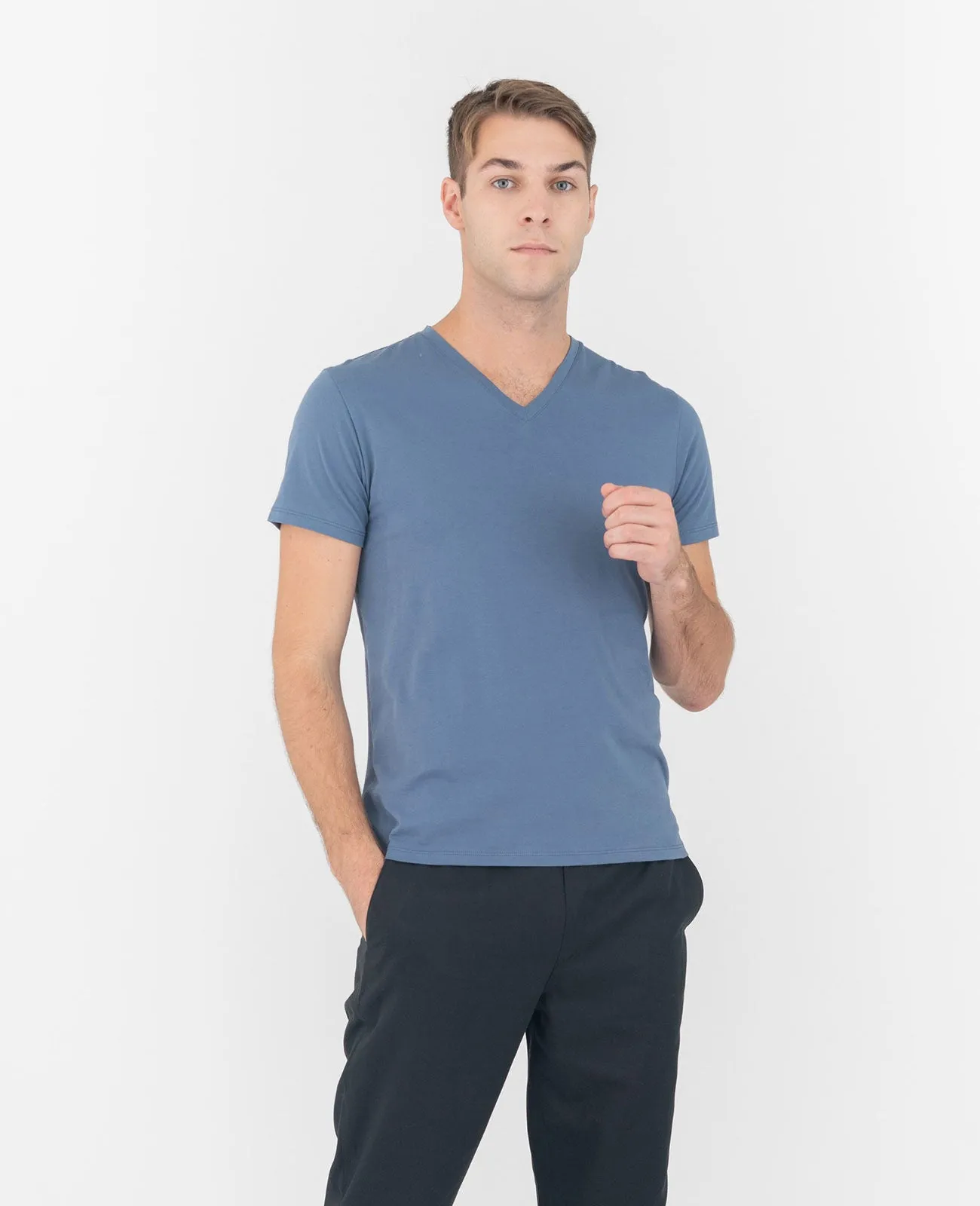 Organic Pima Cotton V-Neck Tee