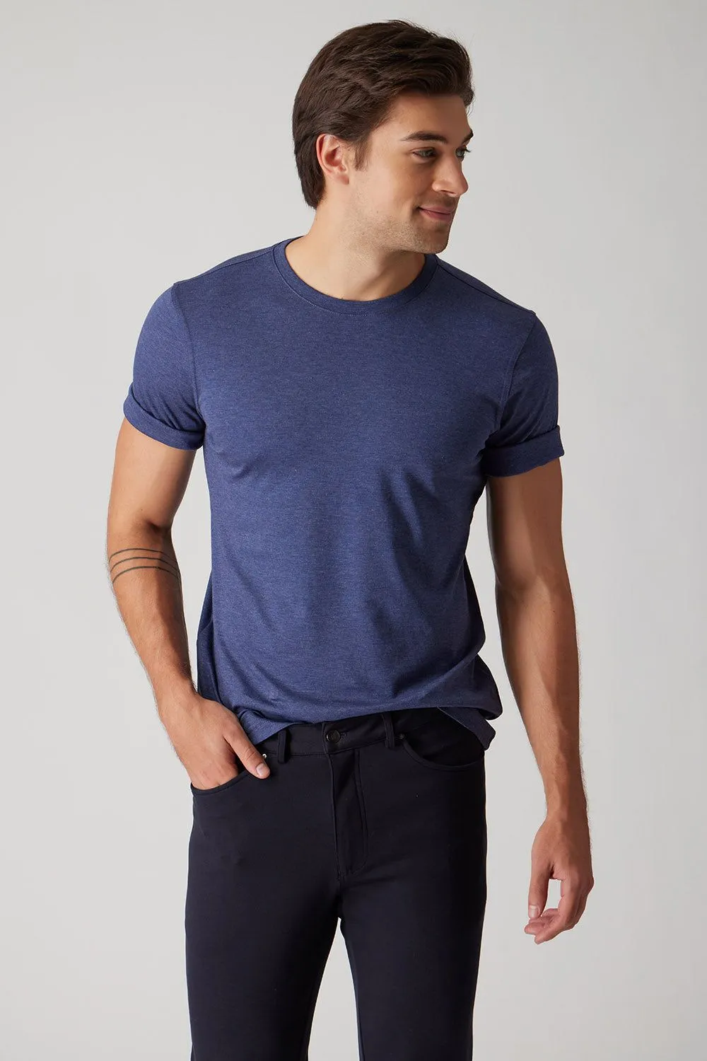 Raffi The Lafayette Must Have Crew Neck RW22202 | Ocean | Pure Aqua Cotton Collection