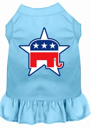 Republican Screen Print Dress Baby Blue Xs (8)