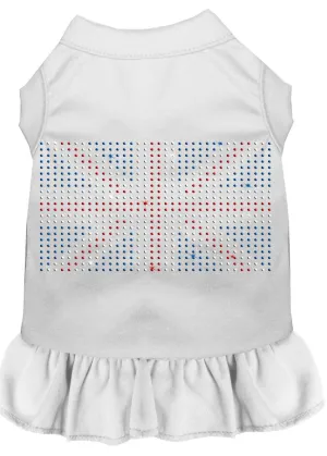 Rhinestone British Flag Dress White Sm (10)