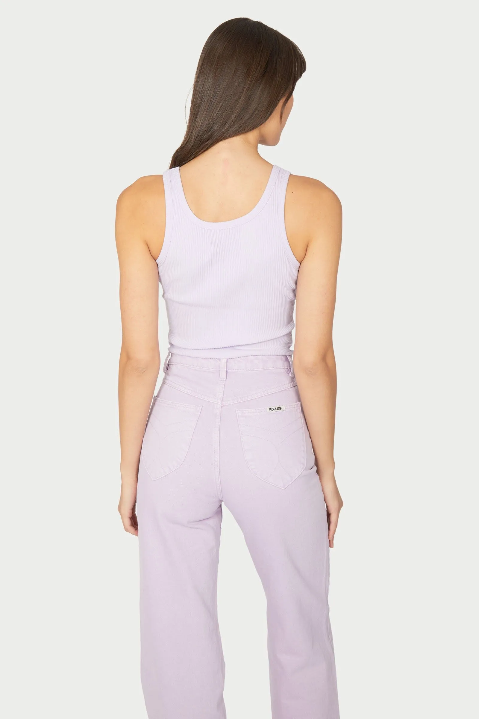 ROLLAS Womens Classic Rib Tank - Lavender