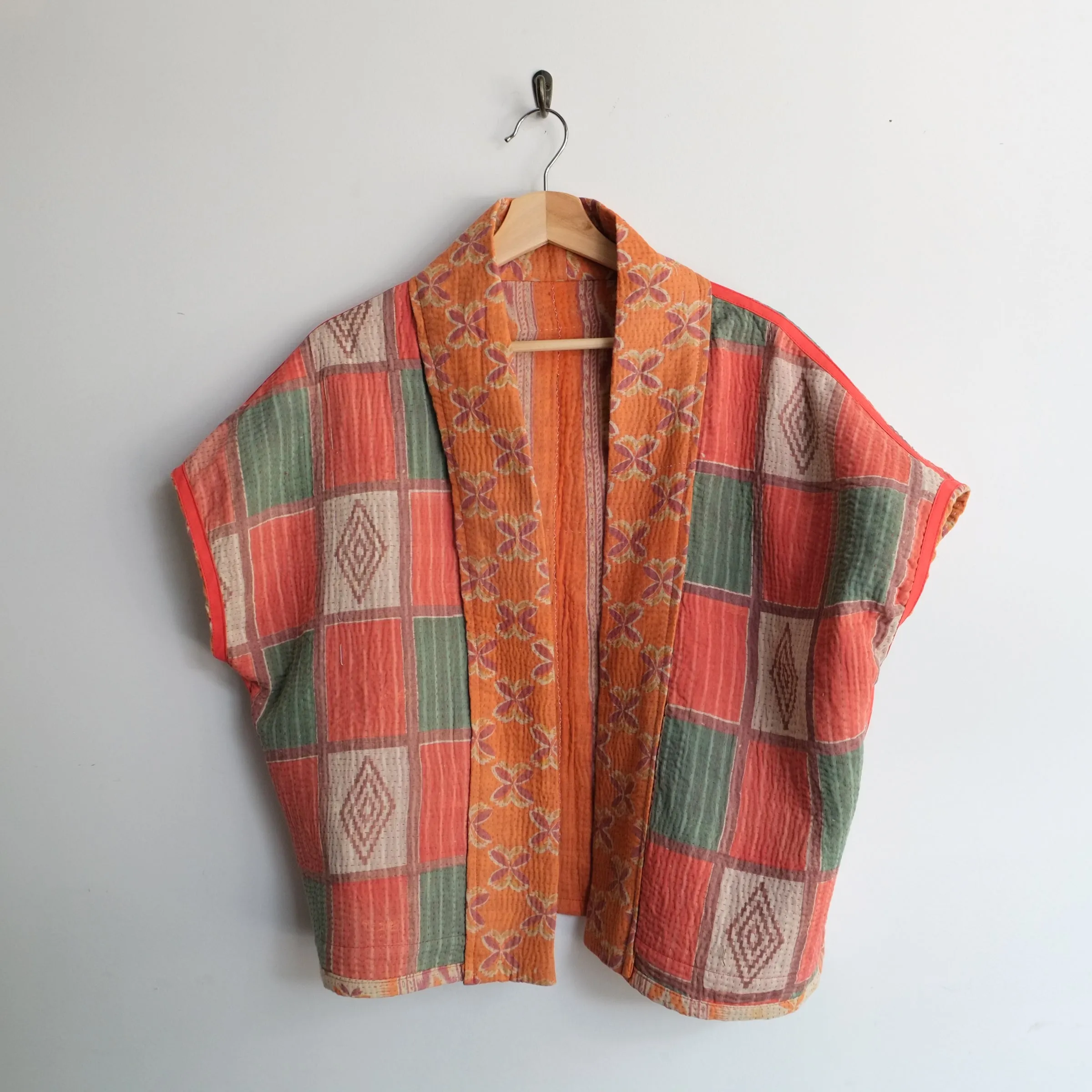 S Orange with Orange Flowers Anoushka Jacket SS033