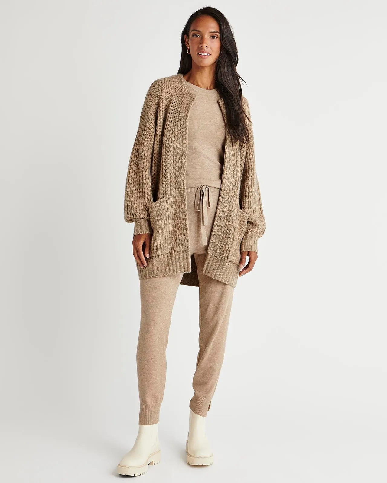 Splendid x Cella Jane Cashblend Open-Front Cardigan