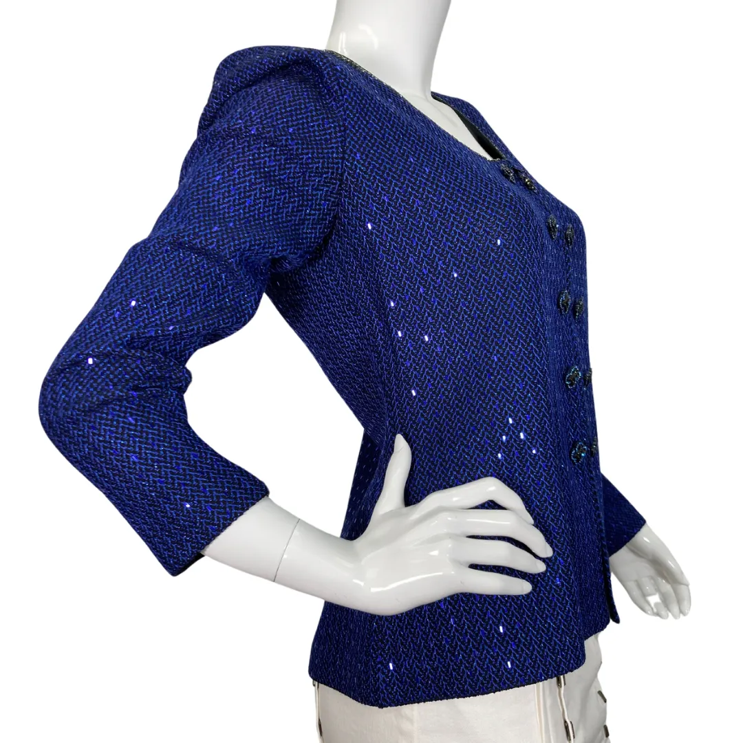 St. John Navy Blue Evening Shimmery Jacket