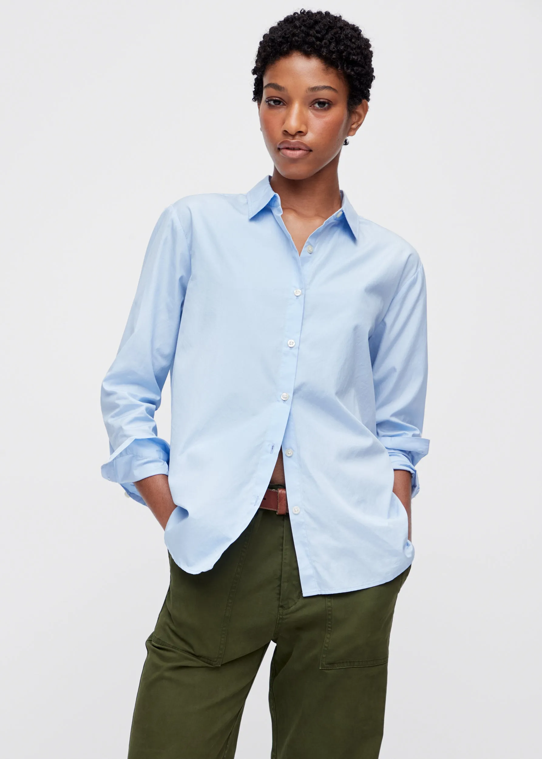 The Hutton Oversized Shirt - Banker Blue