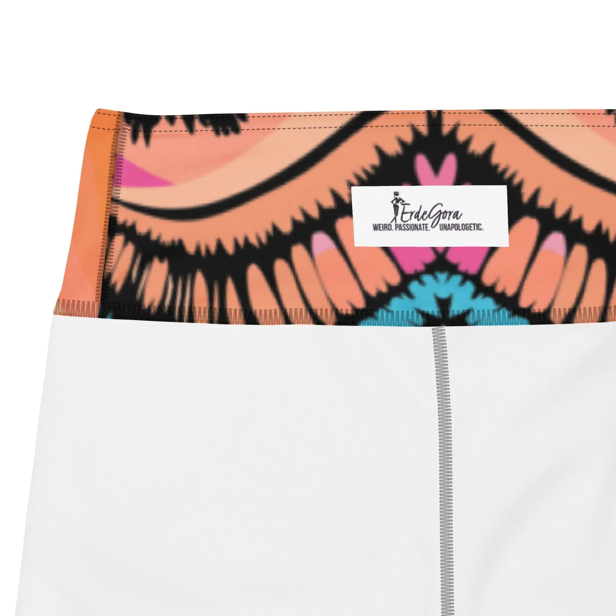 Tie-dye Yoga Shorts Peachy Crush Waves