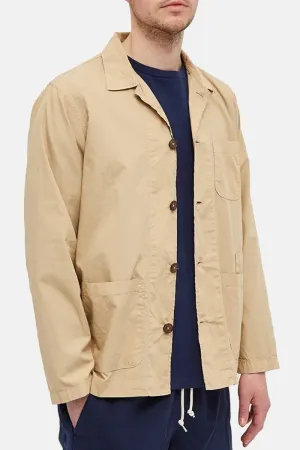 Universal Works Bakers Summer Poplin Overshirt (Sand)