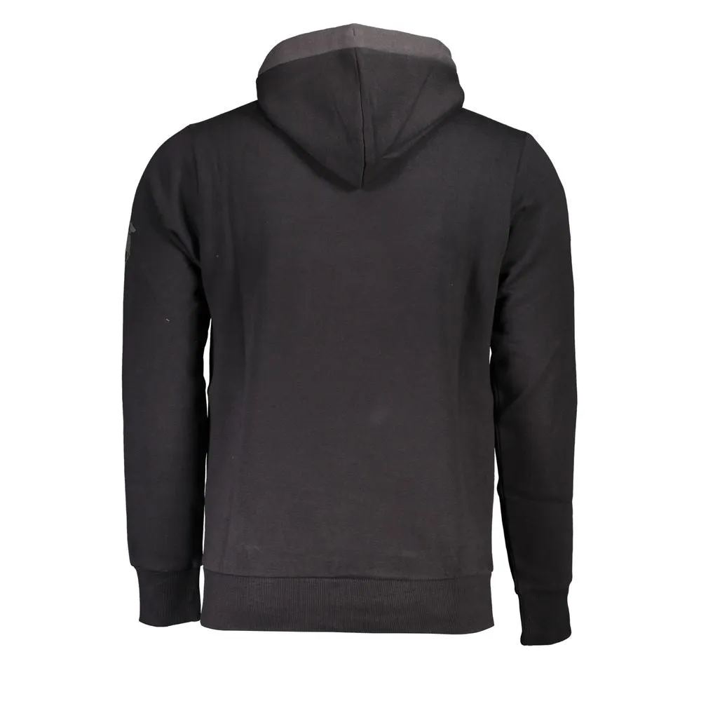 U.S. Grand Polo Sleek Hooded Fleece Sweatshirt with Contrast Details