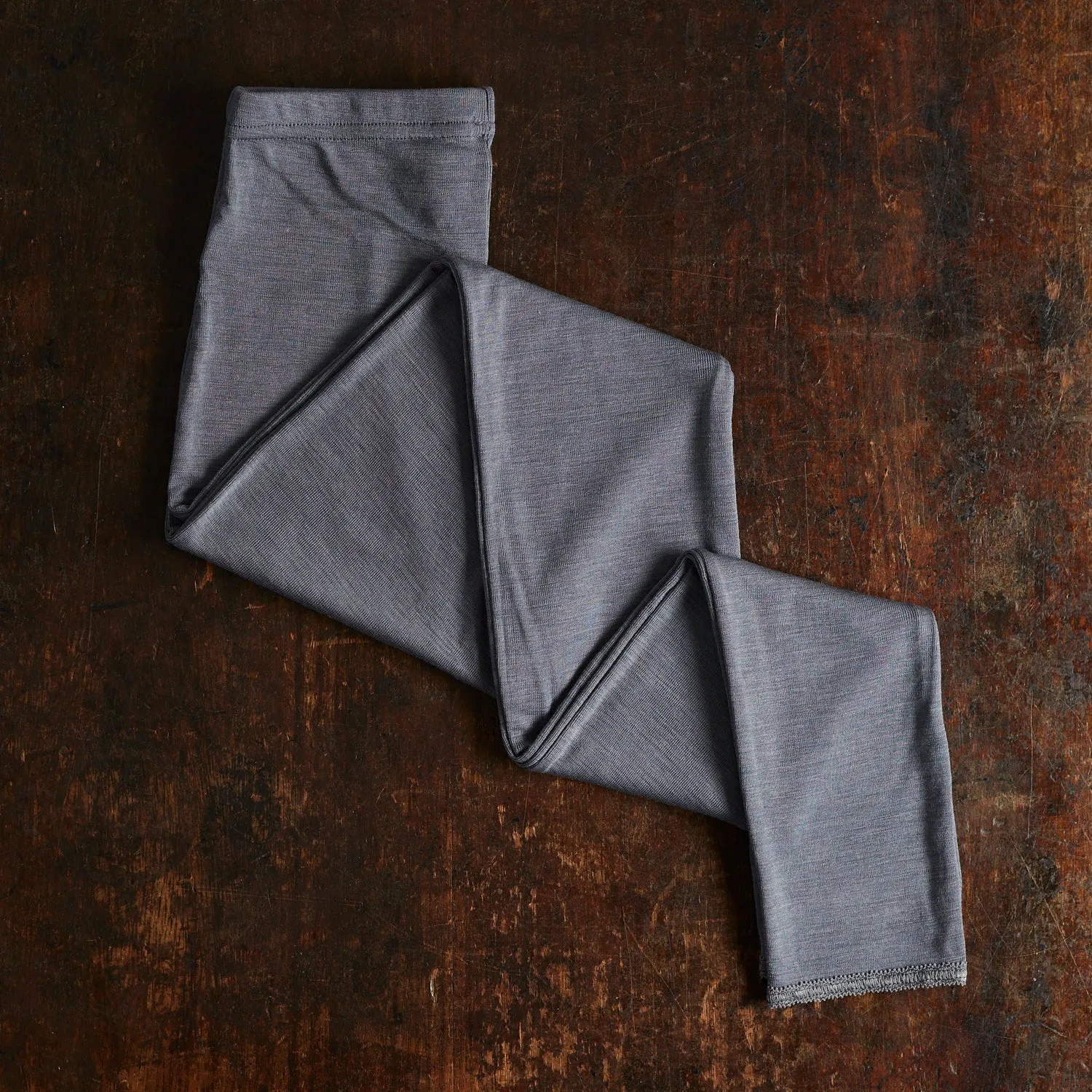 Womens Merino Wool/Silk Leggings - Grey