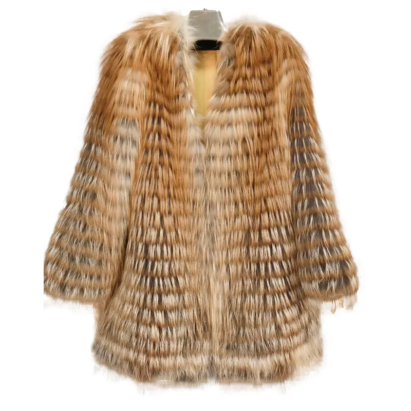 Women's Real Fox Fur Jacket - Fire Gold Fox - G0031